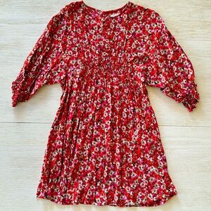 Zara Girls Floral Dress Multi-Color Pink - Lightweight, Flowy, Viscose - Size 9